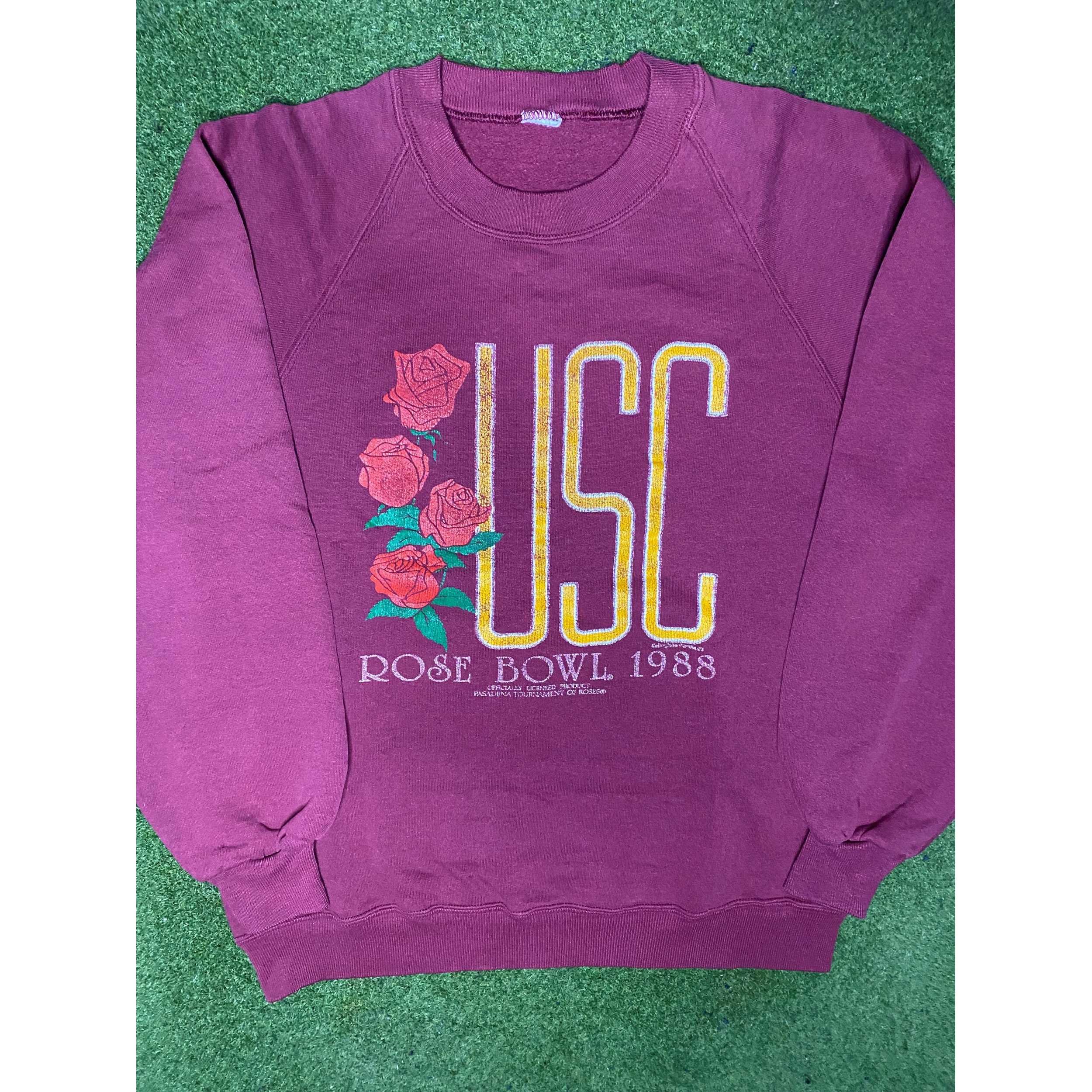 1988 USC Trojans - Rose Bowl - Vintage College Sweatshirt (Medium)
