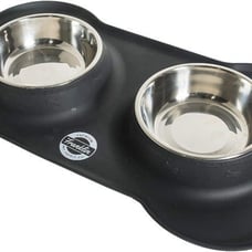 2 pcs Franklin Pet Supply Double Bowl Pet Feeding Station