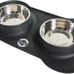 2 pcs Franklin Pet Supply Double Bowl Pet Feeding Station