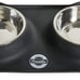 2 pcs Franklin Pet Supply Double Bowl Pet Feeding Station