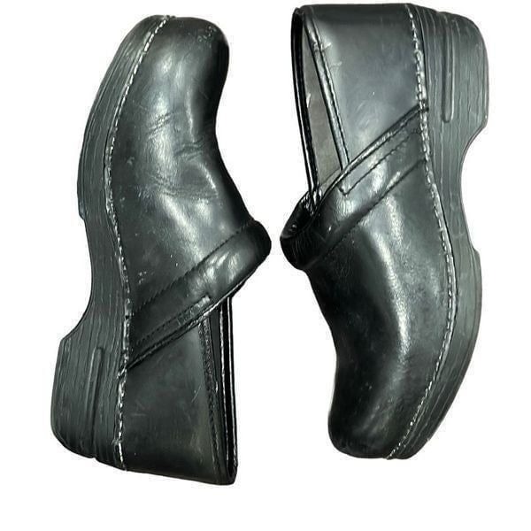 DANSKO XP Professional Black Leather Clog Slip On Shoes Size 38 (7.5-8)