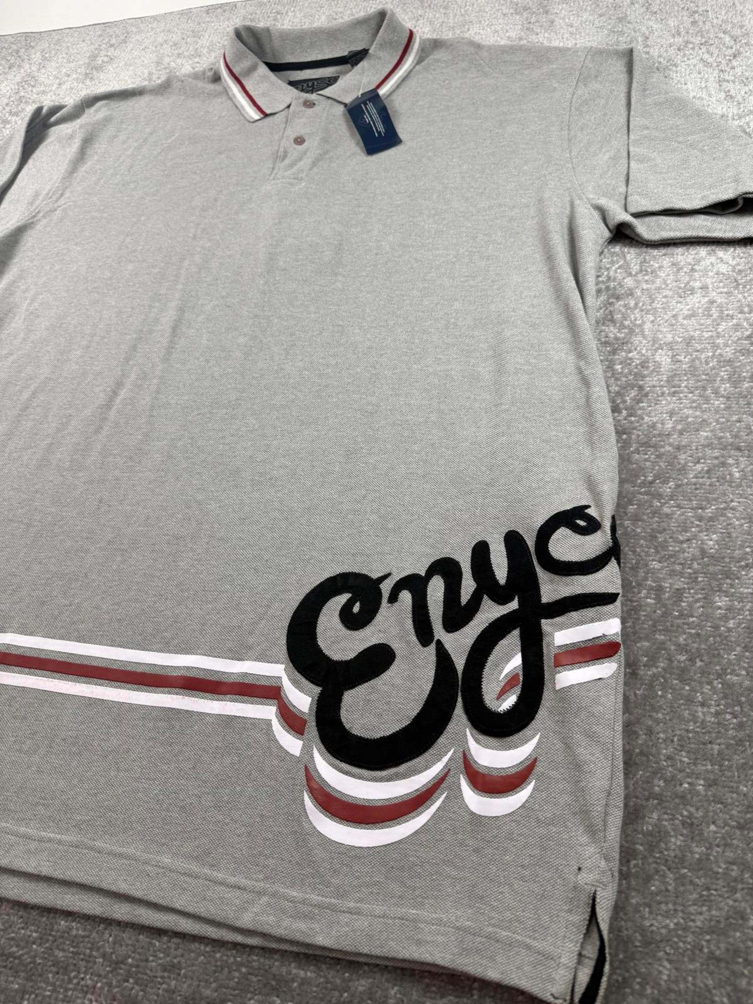 Vintage ENYCE NWT Grey Polo Shirt Mens 3XL