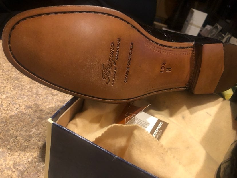 Men shoe 10 1/2Bragana crocodile colehaa