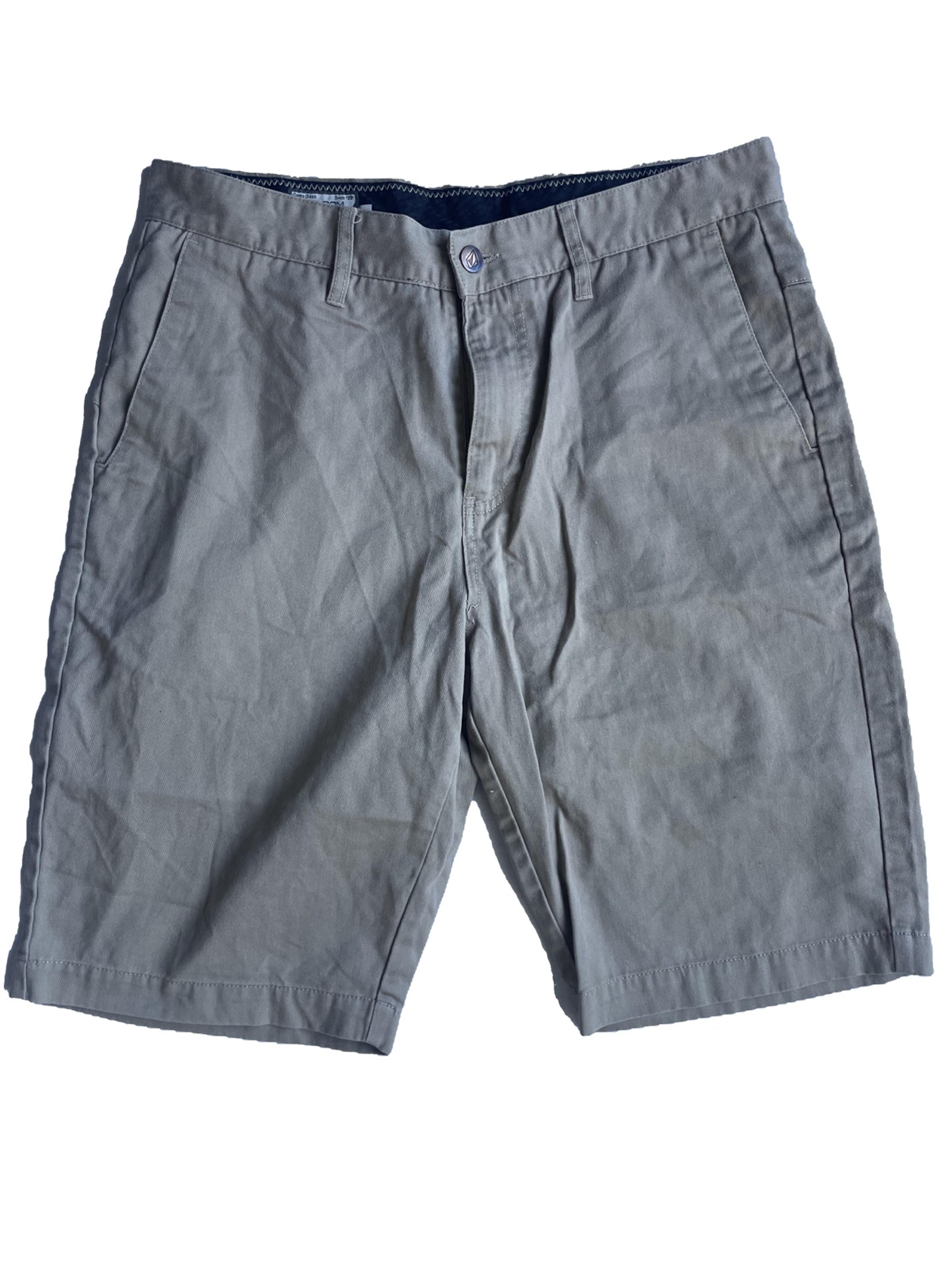 Volcom Mens Chino Shorts Beige Casual Corpo Class Skate Size 31