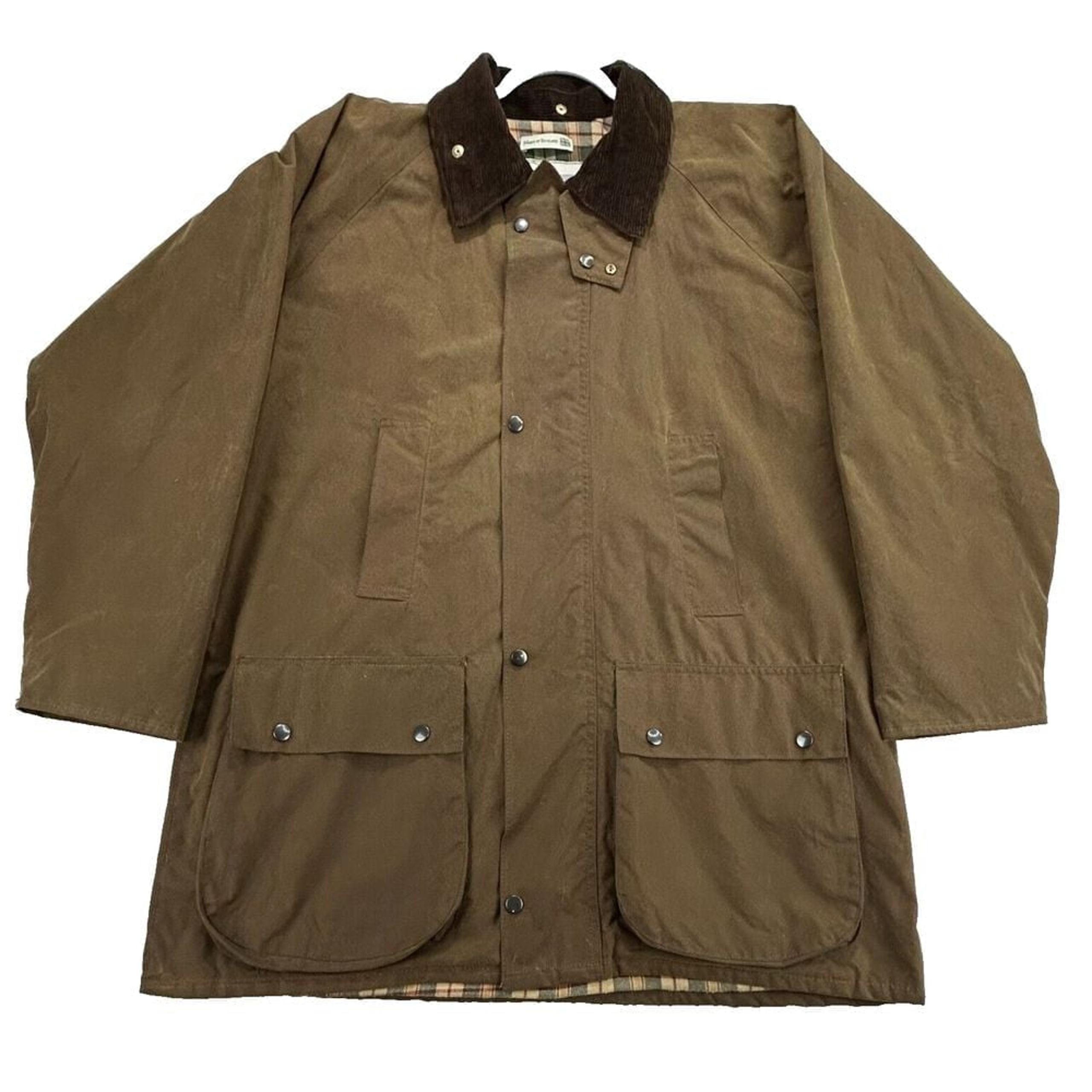 Peregrine Waxed Cotton Jacket XL Brown Corduroy Collar Flannel Lined Hunting