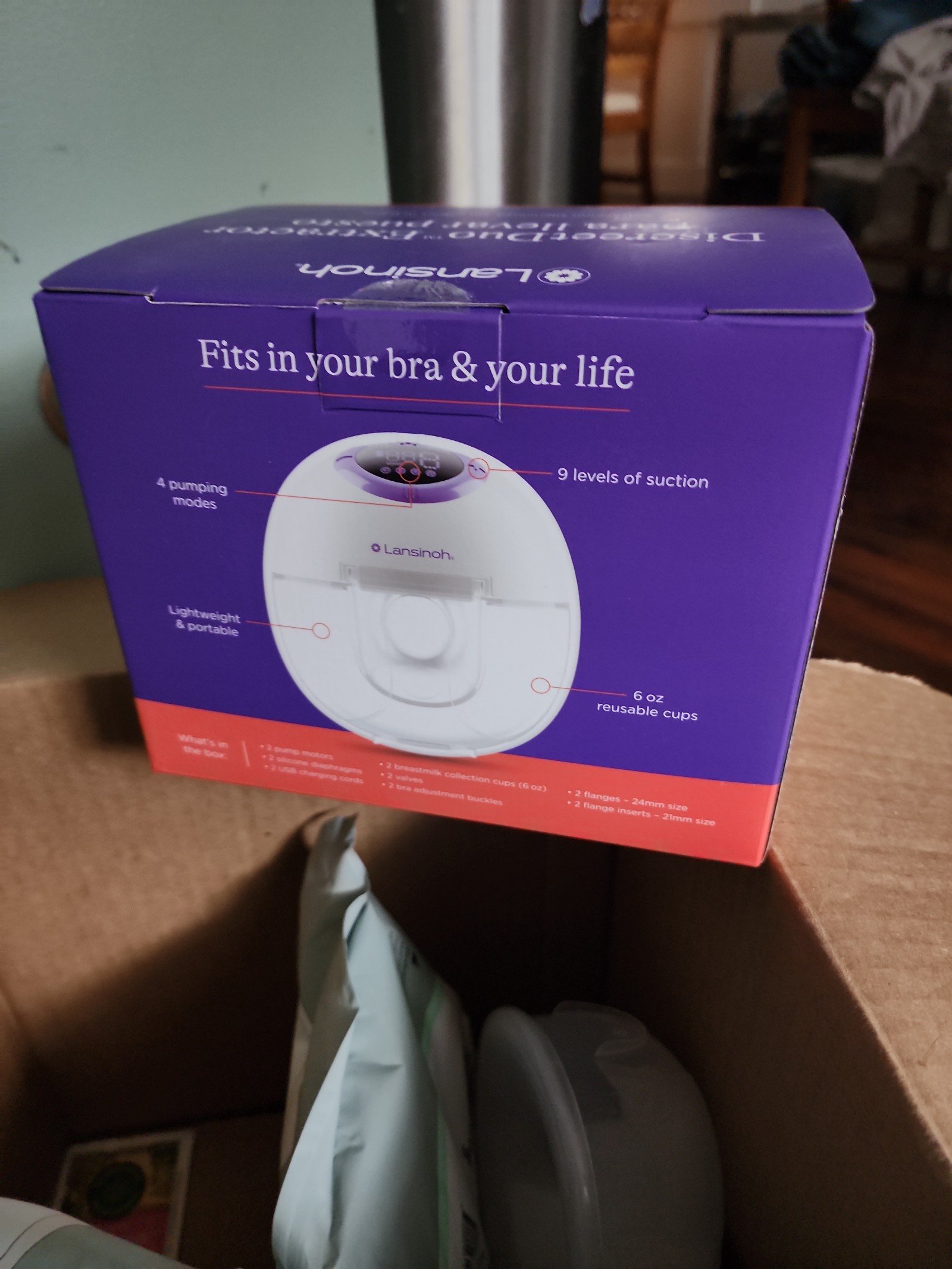 Hands-free breast pump- all original parts&accessories