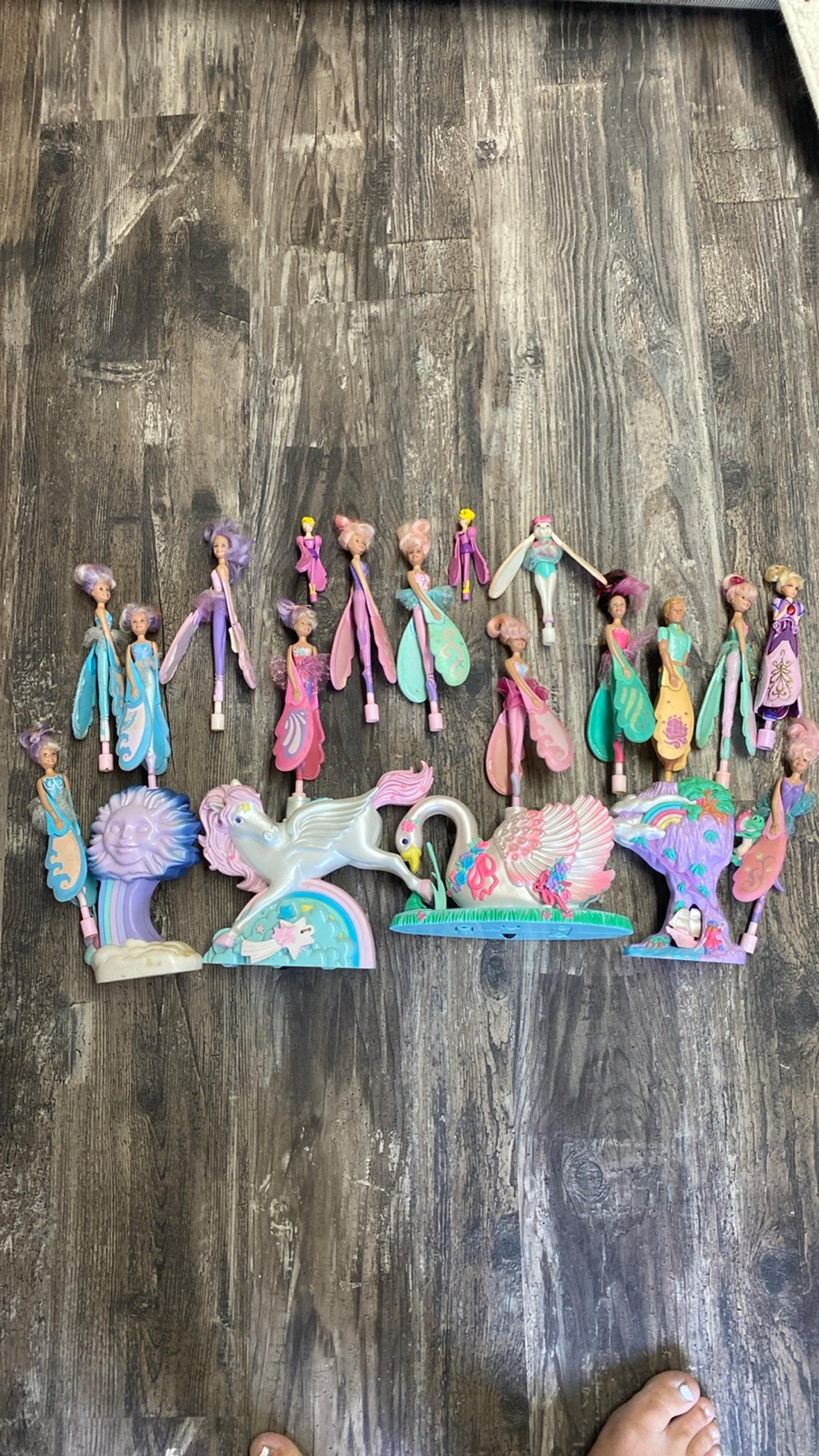 Lot of 16 Vntg 90’s Fairy Sky Dancer Dolls + 4 Launchers Bunny Peter Pan - Galoob