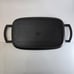 NICE Vintage Richard Nissen Denmark Cast Iron Grill Pan Platter Wood Tray Cradle