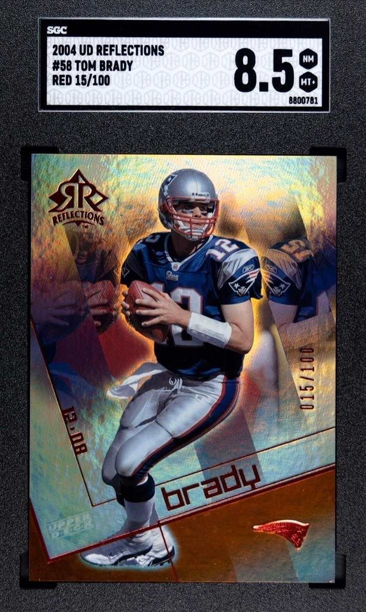 2004 Reflections RED /100 Tom Brady SGC 8.5 NM MINT+ RARE