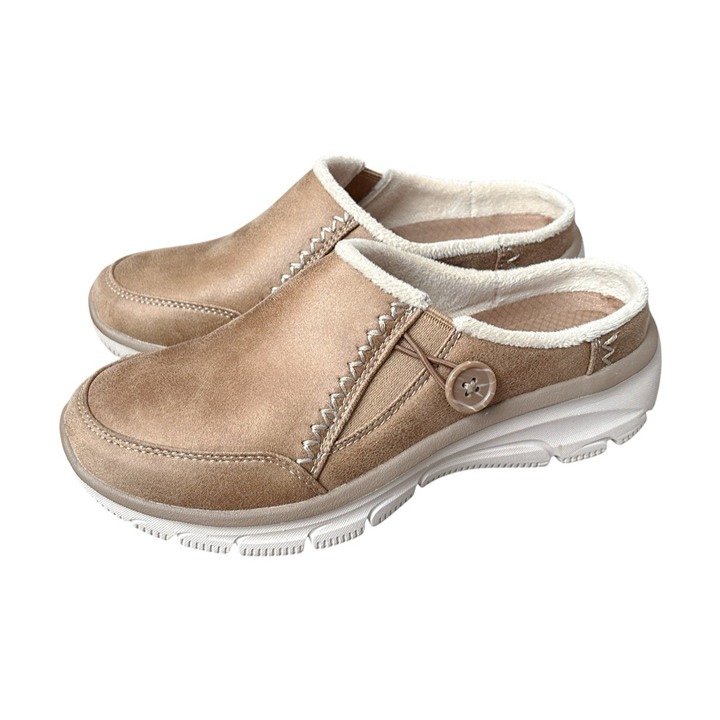 SKECHERS Womens Size 6 Latte Tan Easy Going Sundaze Slip On Clogs Shoes #167863