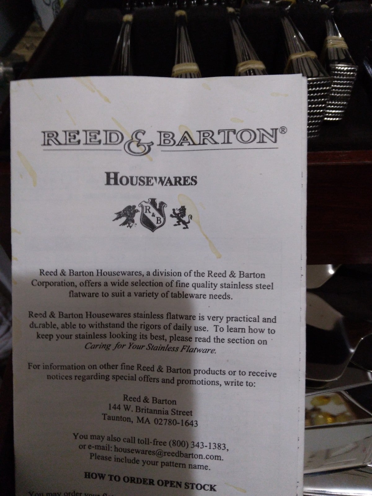 Reed and Barton flatware