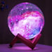 BRIGHTWORLD Moon Lamp Kids Night Light Galaxy Lamp 5.9 inch 16 Colors LED 3D