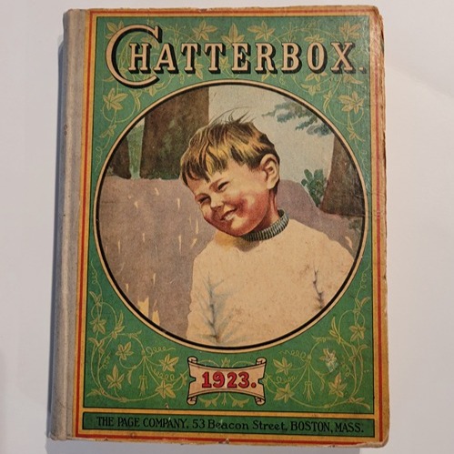 Antique 1923 Chatterbox Illustrated Children's Stories & Poems Hardcover Book