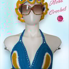 Womens Crochet Hat/Bralette/Skirt