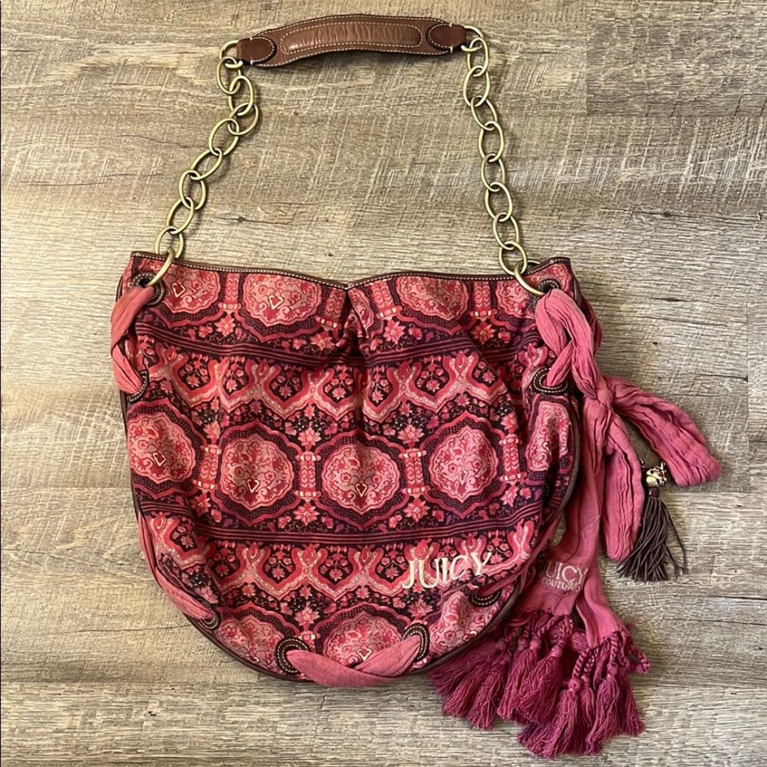 Juicy Couture Y2K Boho Pink Shoulder Bag