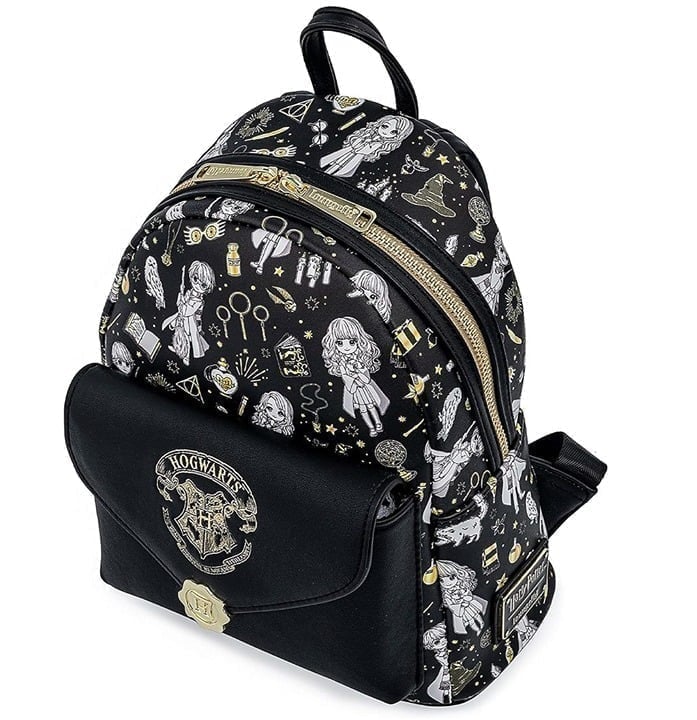 Loungefly Harry Potter Magical Elements All Over Print Womens Double Strap Shoul