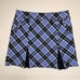 Izod Plaid Golf Tennis Skirt Skort Women 8 Black Blue Pleat Activewear Athletic