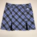 Izod Plaid Golf Tennis Skirt Skort Women 8 Black Blue Pleat Activewear Athletic