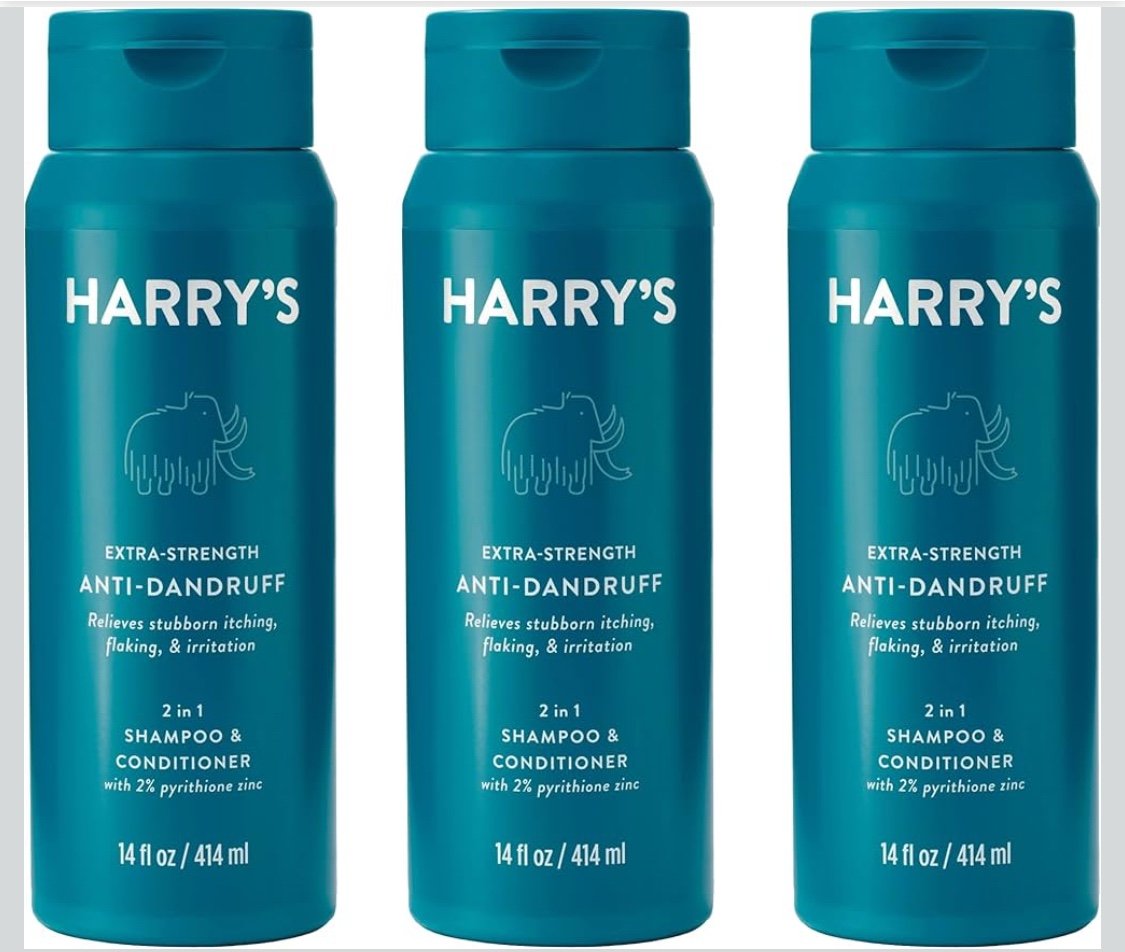 Harry's Extra Strength 2-in-1 Anti Dandruff Shampoo and Conditioner for Men, 2%