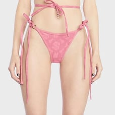 NWT: NAMILIA - PINK MONOGRAM DENIM THONG
