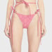 NWT: NAMILIA - PINK MONOGRAM DENIM THONG