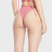 NWT: NAMILIA - PINK MONOGRAM DENIM THONG