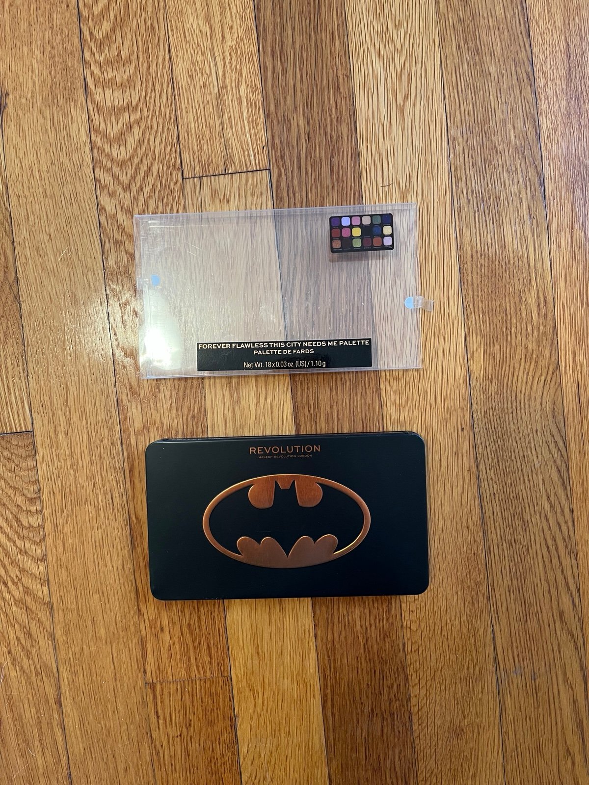 New Makeup Revolution X DC Batman Forever Flawless Eyeshadow Tin Palette Read
