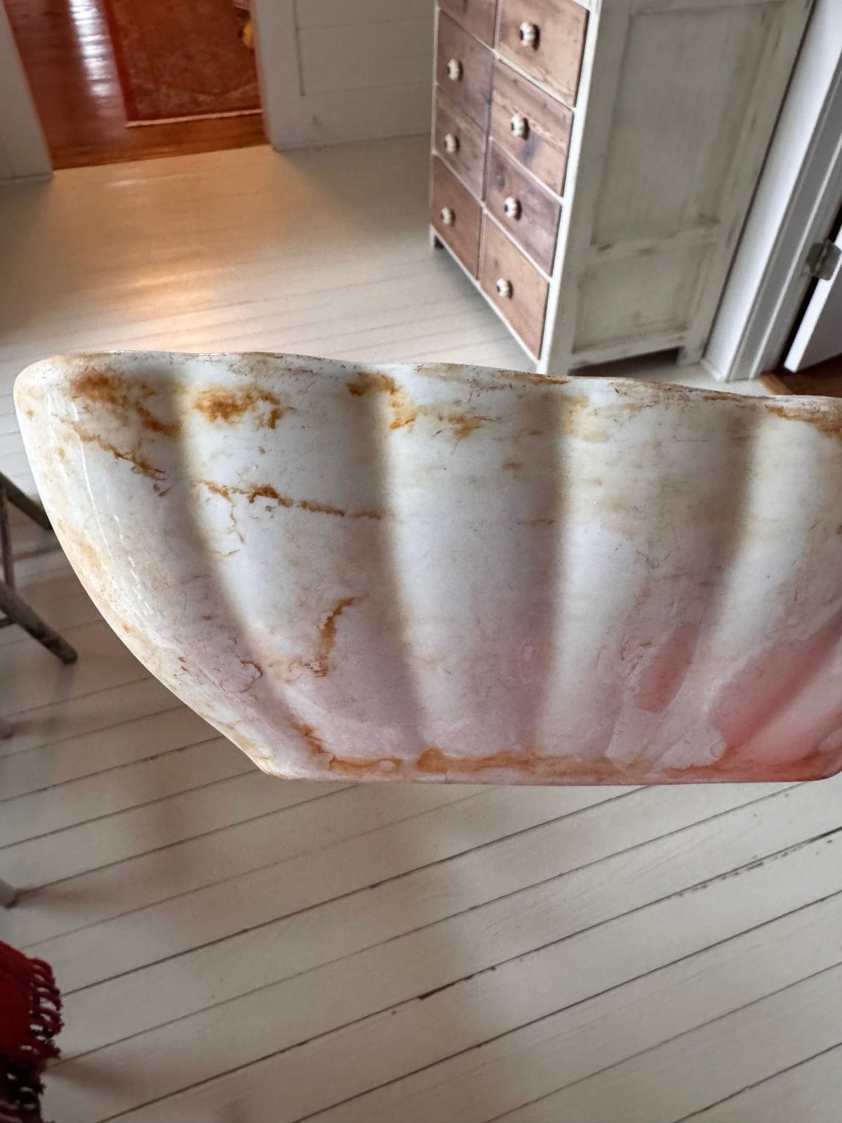 Large Ironstone Ladyfinger Bowl