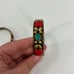 Vintage bohemian art deco jasper and turquoise inlay bangle bracelets