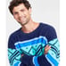 Holiday Lane Mens Medium Fair Isle Crewneck Long-Sleeve Sweater in Blue 59 015