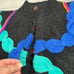 Magnolia Vintage Wool Mohair Blend Abstract Y2K Button Up Sweater Size Medium