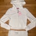 NEW! NWT JUICY COUTURE Velour OG Bling Tracksuit Hoodie & Pant Set White Size S