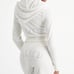 NEW! NWT JUICY COUTURE Velour OG Bling Tracksuit Hoodie & Pant Set White Size S