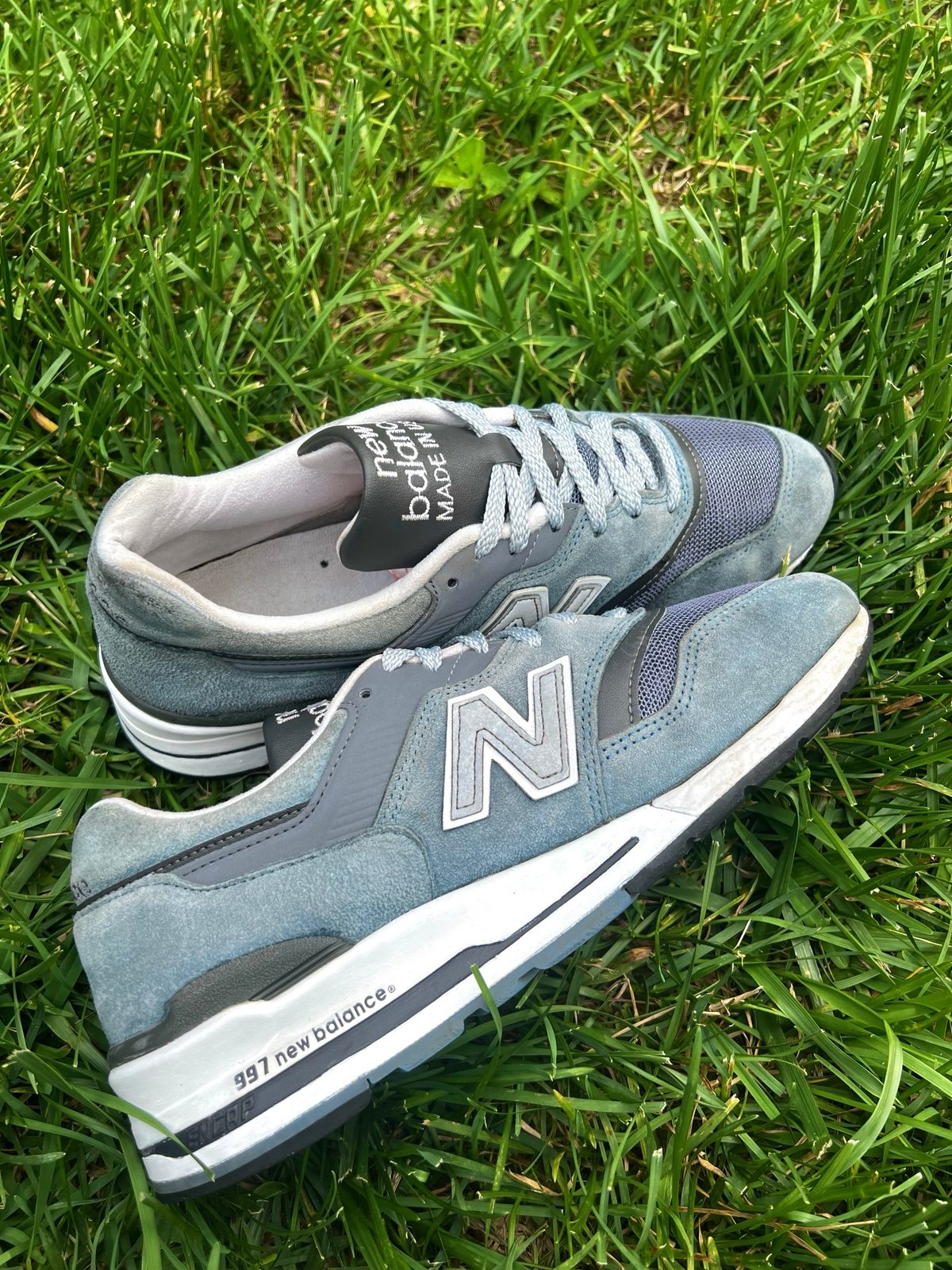 RARE New Balance 997 size 11.5 Made in USA Blue Jay shoes