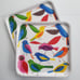 IKEA Barbar Bird Melamine Retro Plate Food Drink Serving Trays Set of 2