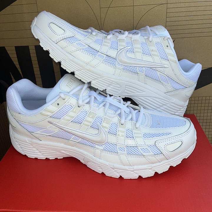 NEW Nike P-6000 Triple All White Platinum Tint CD6404 100 Mens Size 12