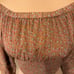ASTR the label off the shoulder boho floral chiffon sleeve crop top size XS