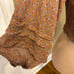 ASTR the label off the shoulder boho floral chiffon sleeve crop top size XS