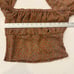 ASTR the label off the shoulder boho floral chiffon sleeve crop top size XS