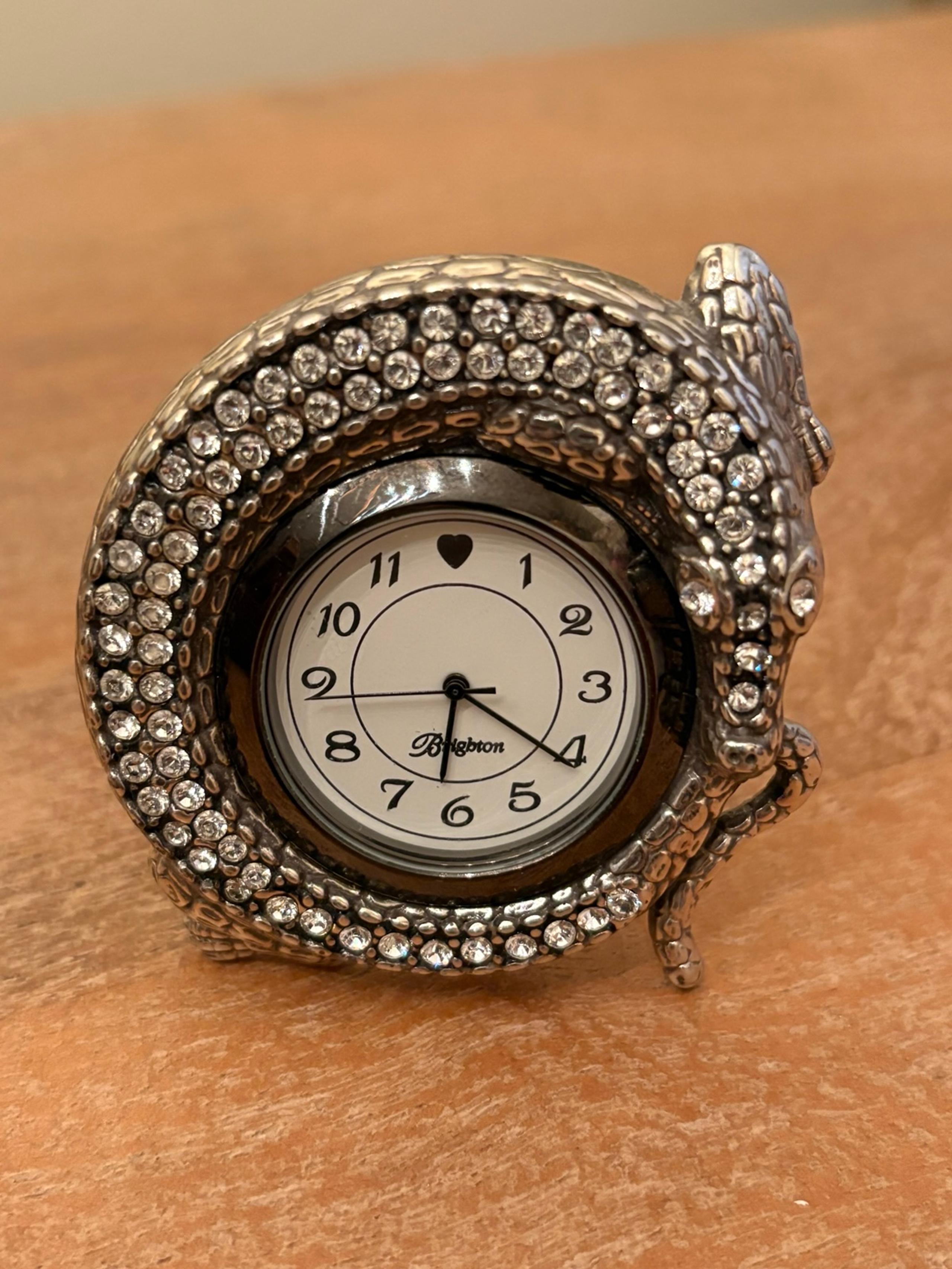 Brighton Rhinestone Alligator Clock “Later Gator”