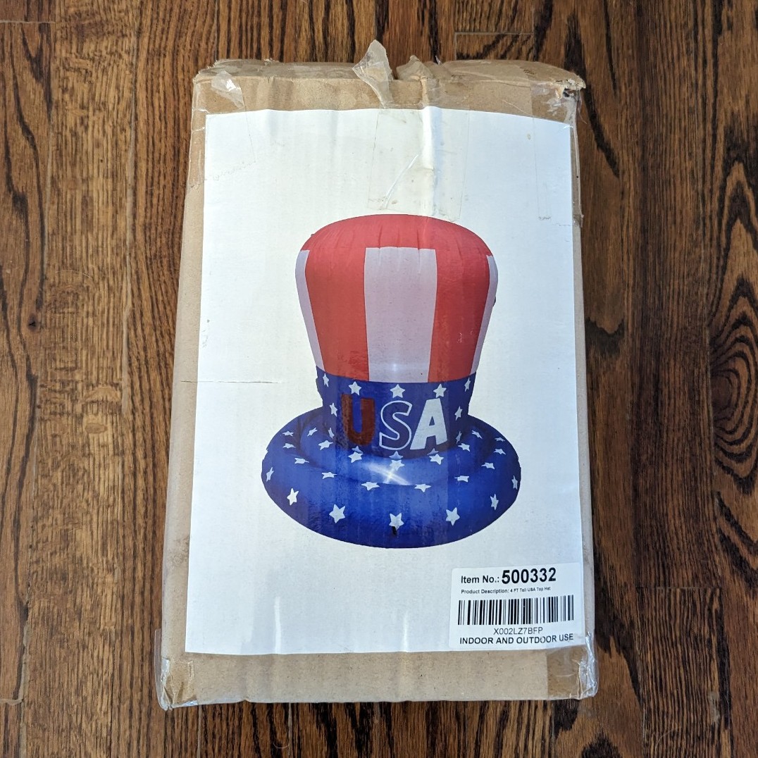 USA Uncle Sam Hat 4 ft Air Blown Inflatable