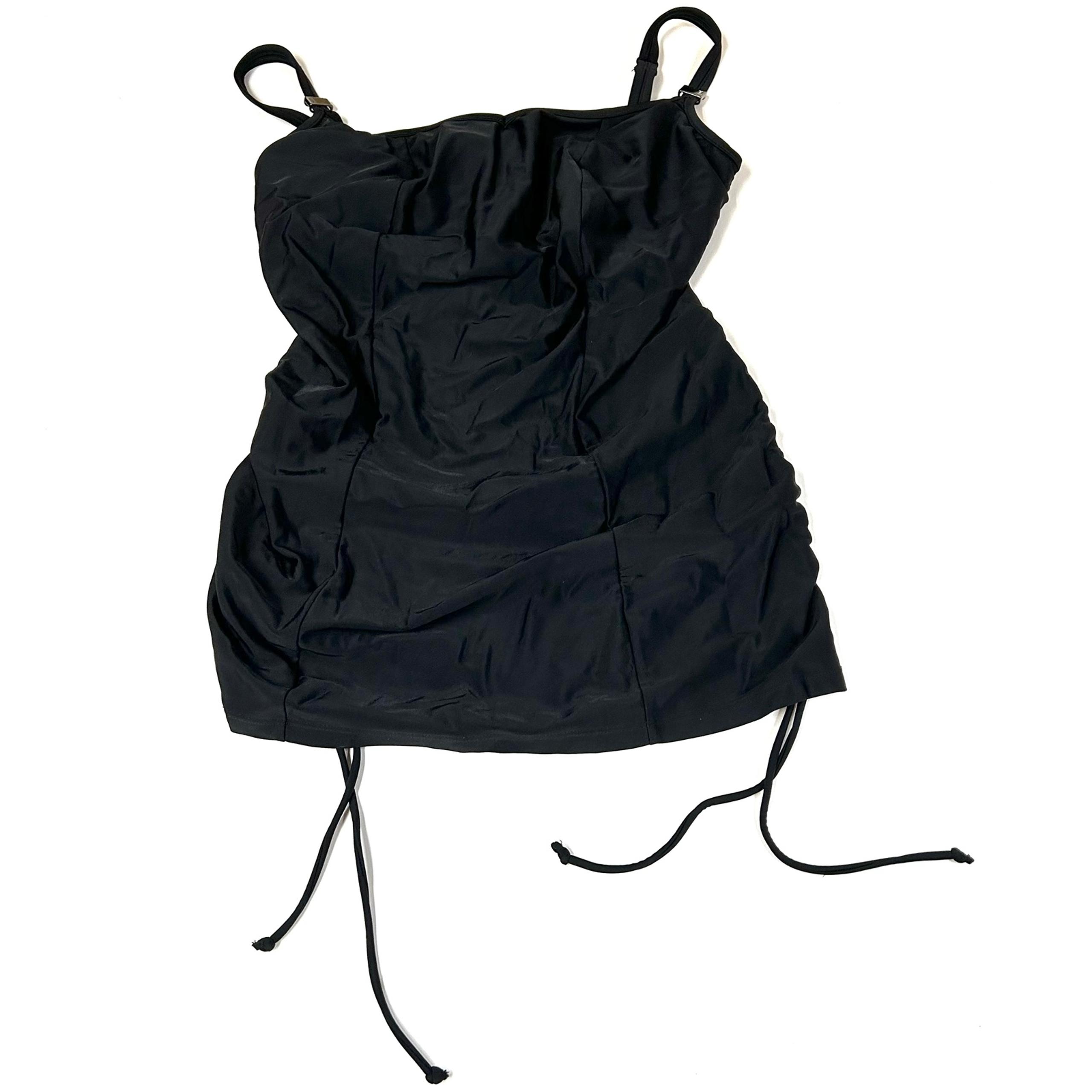 Panache Swim 32G 32DDDD Tankini Top Solid Black Unlined Anya SW0881 #0606