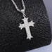 24 Womens 2ct Diamond 14K White Gold Cross Necklace Rope Chain Silver Jewelry