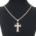 24 Womens 2ct Diamond 14K White Gold Cross Necklace Rope Chain Silver Jewelry