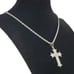 24 Womens 2ct Diamond 14K White Gold Cross Necklace Rope Chain Silver Jewelry