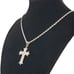24 Womens 2ct Diamond 14K White Gold Cross Necklace Rope Chain Silver Jewelry
