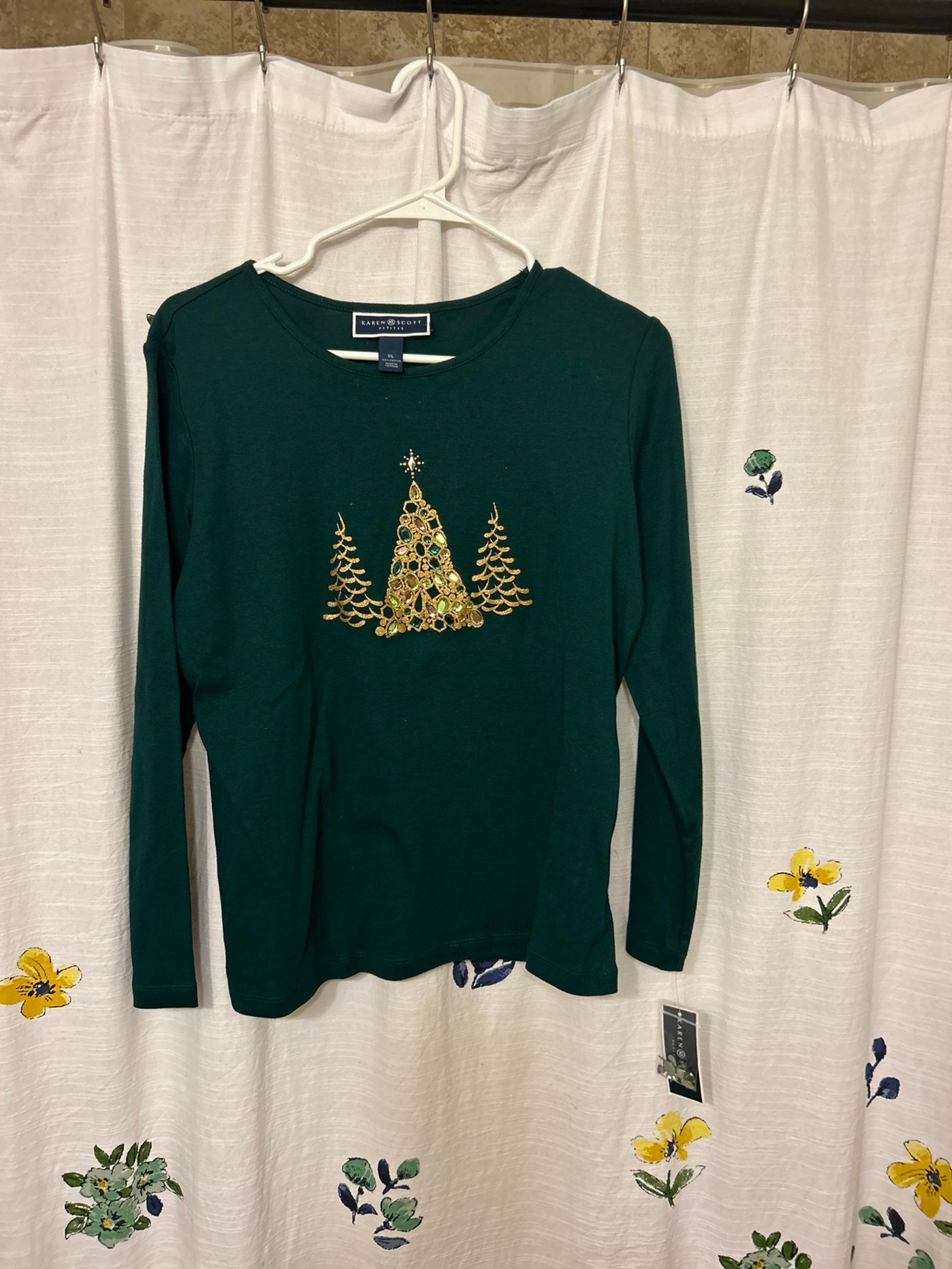 Karen Scott long sleeve holiday shirt