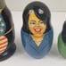 President Bill Clinton/Lewinsky/Hillary/Tripp Wood Russian Nesting Dolls Sax