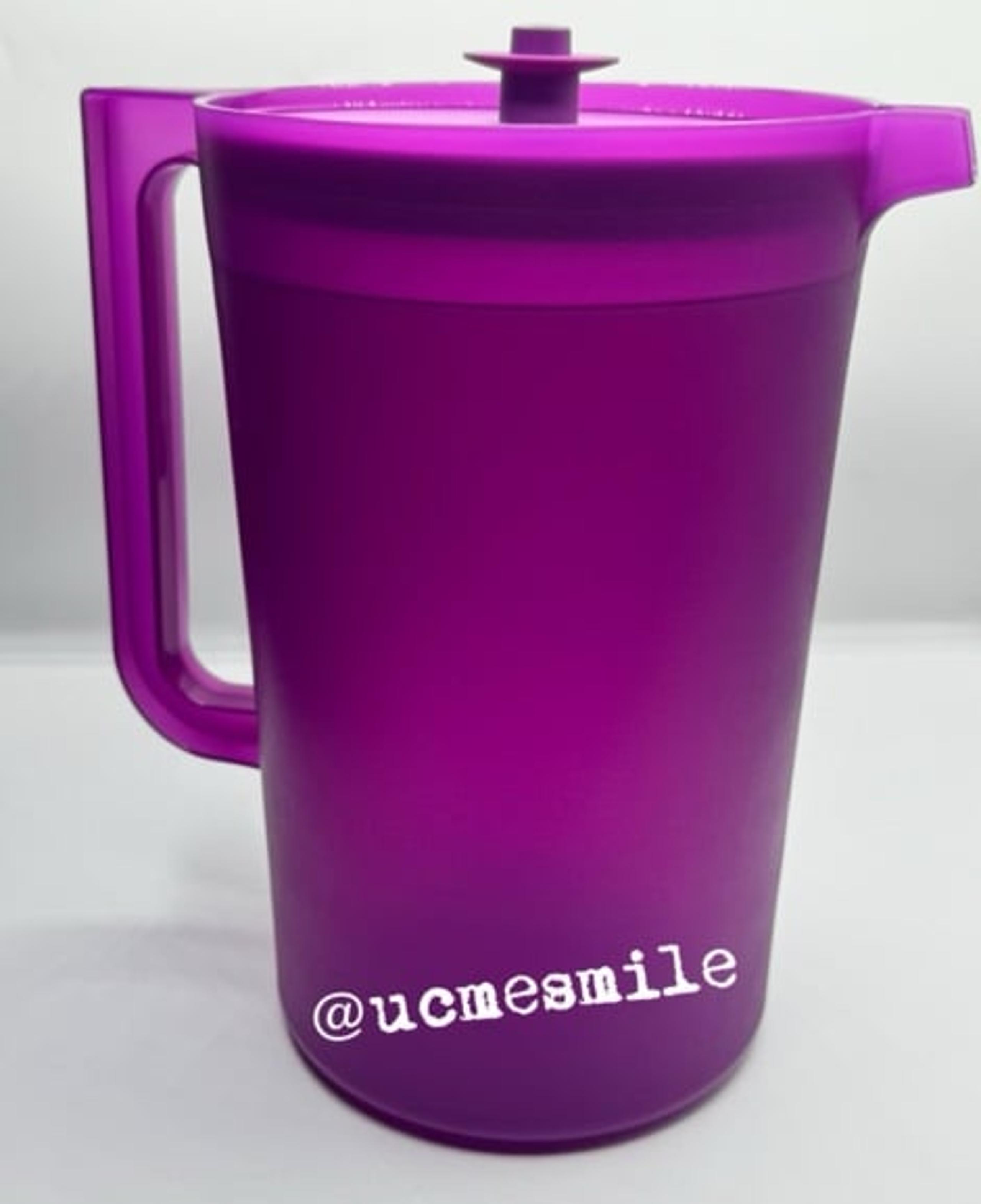 Tupperware Classic Push Button Purple 1 Gallon Pitcher