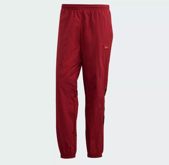 adidas Originals BALANTA 96 Retro Men Track Pants Burgundy Red FM3876 Size L.
